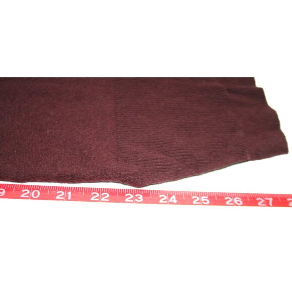 Ann Taylor Womens Maroon V-Neck Tunic Sweater Wool Cashmere Blend Size S Luxury - Picture 6 of 6